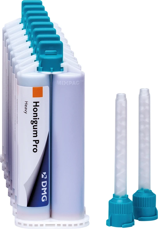 Honigum Pro Heavy  Vorteilspackung  8 x 50 ml Doppelkartusche, 16 Automix-Tips