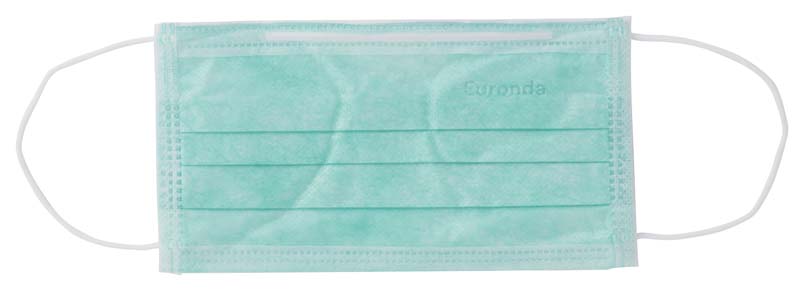 Monoart® Mundschutz Protection 3  Box  50 Stück mit Gummizug, grün