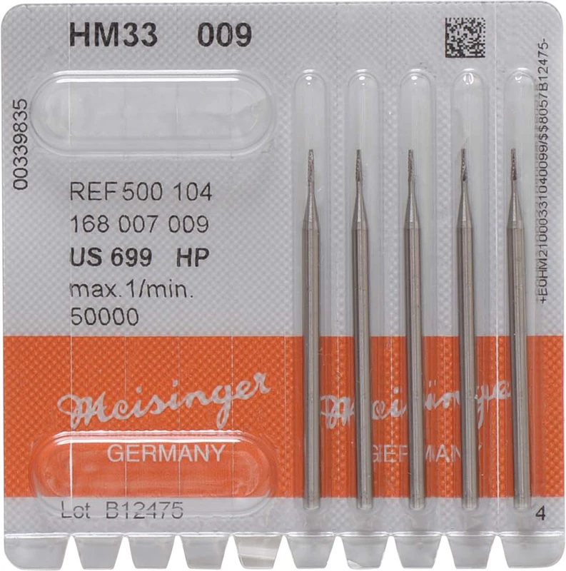 HM-Bohrer 33  Packung  5 Stück HP, Figur 168, 3,8 mm, ISO 009