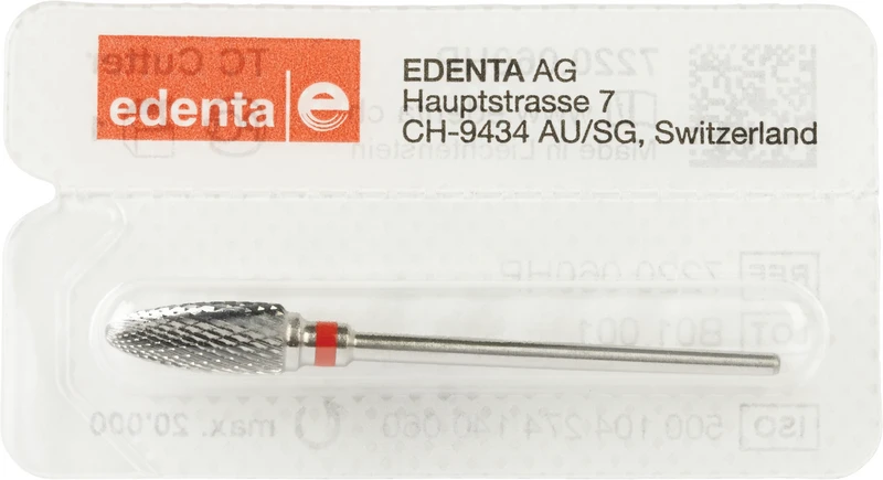 HM-Fräser Schliff 20  Stück  Kreuzverzahnung, rot fein, HP, Figur 274 spitz zulaufend, 14 mm, ISO 060