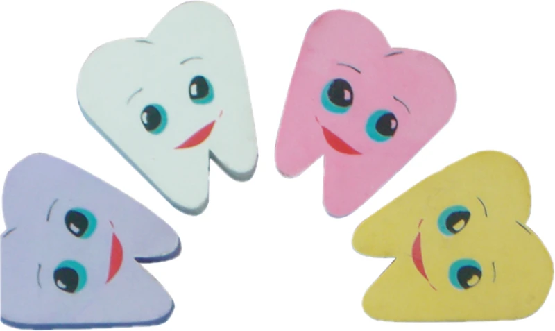 Radiergummi Zahn  Dose  72 Stück in 4 unterschiedlichen Farben