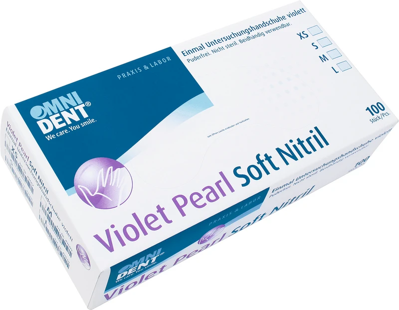 Violet Pearl Soft Nitril  Packung  100 Stück puderfrei, violett, M
