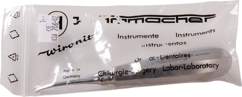 Luxationsinstrumente  Stück  HSA 706-02, 3 mm, gebogen