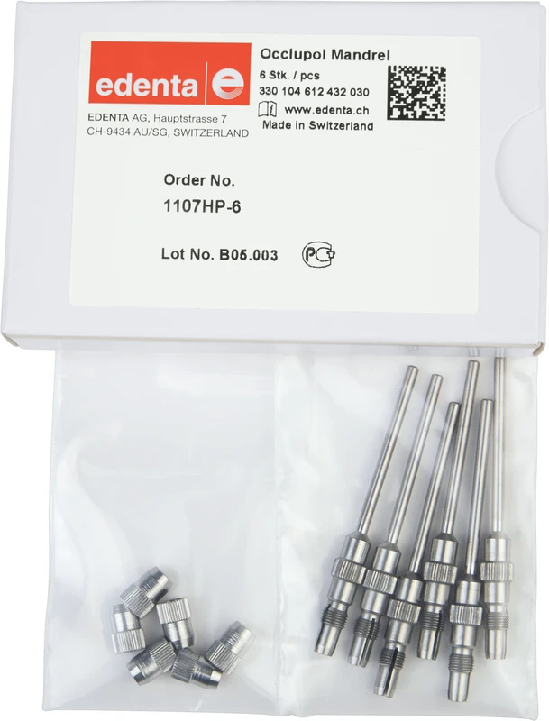 Occlupol Mandrelle  Packung  6 Stück HP, 22 mm, ISO 030