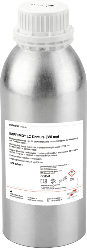 IMPRIMO® LC Denture  Flasche  1 kg 385 nm, orange pink