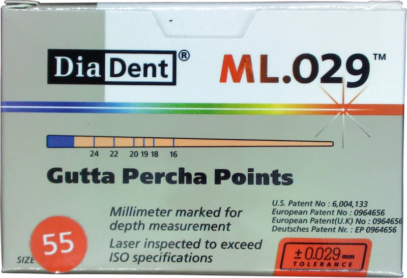 DiaDent® ML.029 Gutta Percha Points  Packung  120 Stück ISO 055