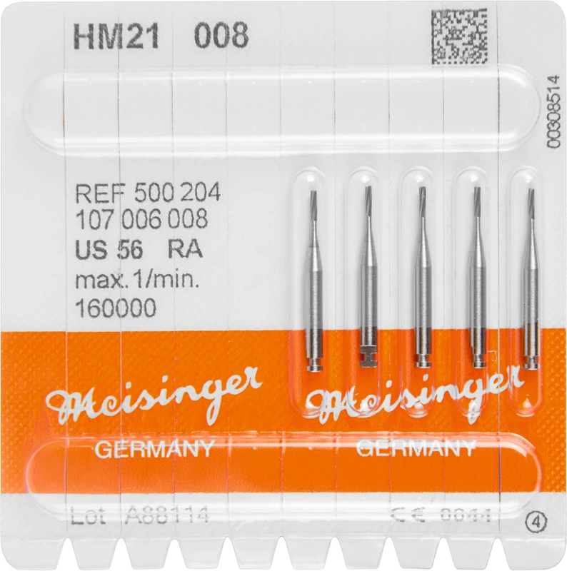 HM-Bohrer 21  Packung  5 Stück RA, Figur 107, 3,6 mm, ISO 008