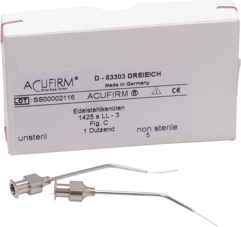 Spülkanülen  Packung  12 Stück gebogen, länge 40 mm, Ø 1,5\0,9 mm