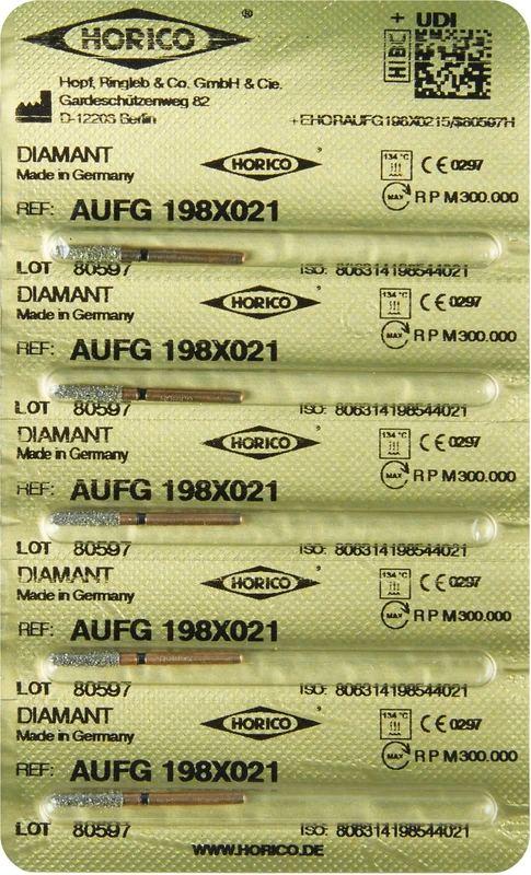 Diamant AuFG 198  Packung  5 Stück schwarz extra grob, FG, Figur 198, ISO 021