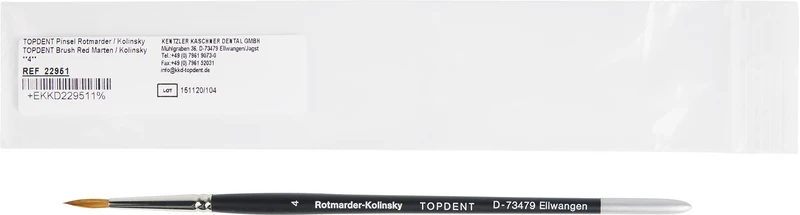 TOPDENT Pinsel Rotmarder Kolinsky  Stück  Nr. 4