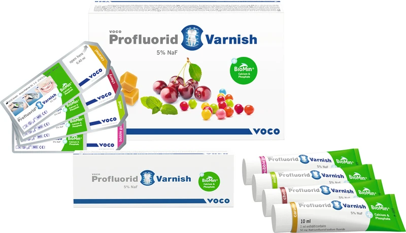 Profluorid Varnish + BioMin   Packung  50 x 0,4 ml Single Dose mint