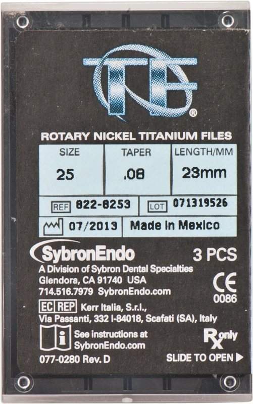 TF Feilen System  Packung  3 Stück 23 mm, Taper.08 ISO 025