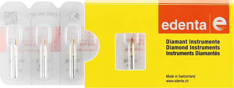 DIACUT V878  Packung  5 Stück grün grob, FG, Figur 289 Torpedo zylindrisch, 8 mm, ISO 014