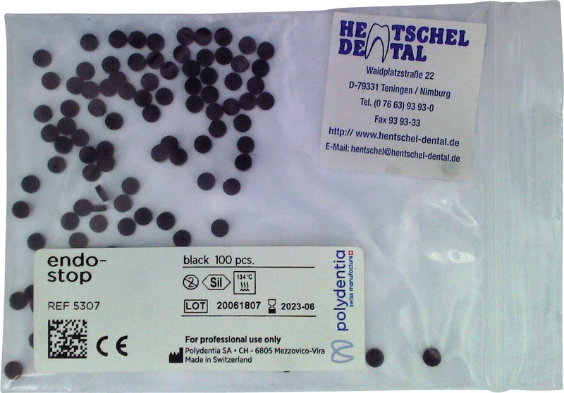Endo Stops  Packung  100 Stück schwarz