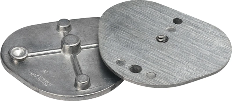 Gesichtsbogen   Packung  2 Montageplatten Metall