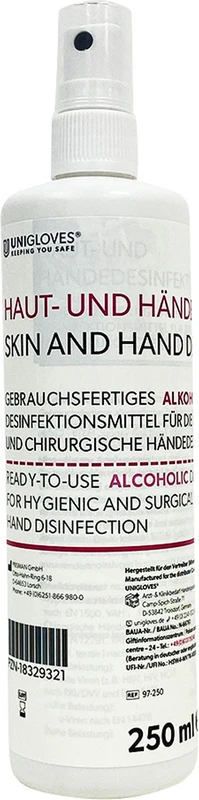 UNIGLOVES Händedesinfektion  Sprühflasche  250 ml