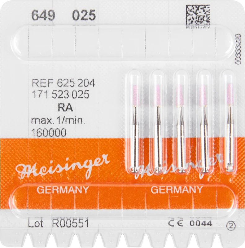 Keramische Schleifer 649  Packung  5 Stück rosa, RA, Figur 171, ISO 025