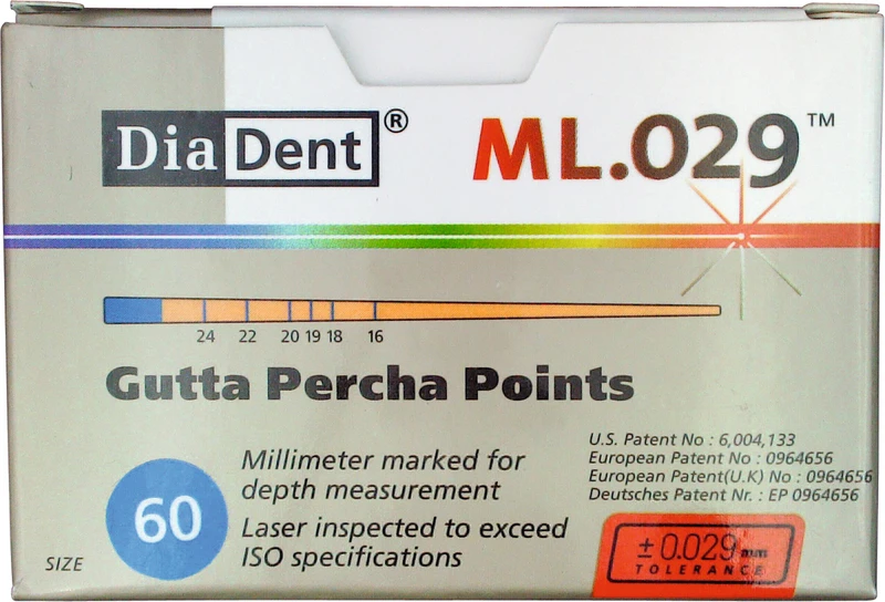 DiaDent® ML.029 Gutta Percha Points  Packung  120 Stück ISO 060