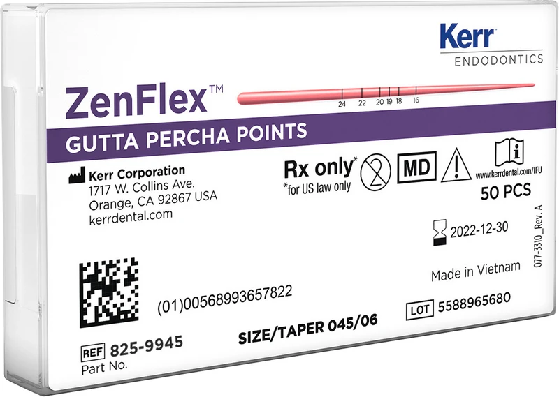 ZenFlex Gutta Percha Spitzen   Packung  50 Stück Taper.06, ISO 045