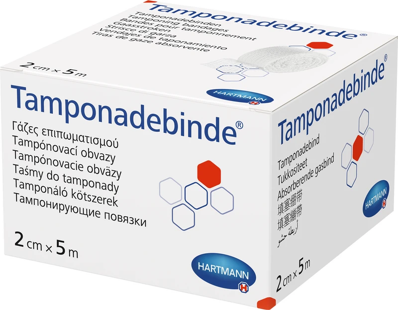 Tamponadebinde  Packung  5 m lang, 2 cm breit