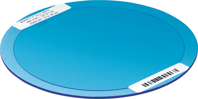 BIOCRYL® C  Packung  10 Stück blau, Ø 125 mm, Stärke 2 mm