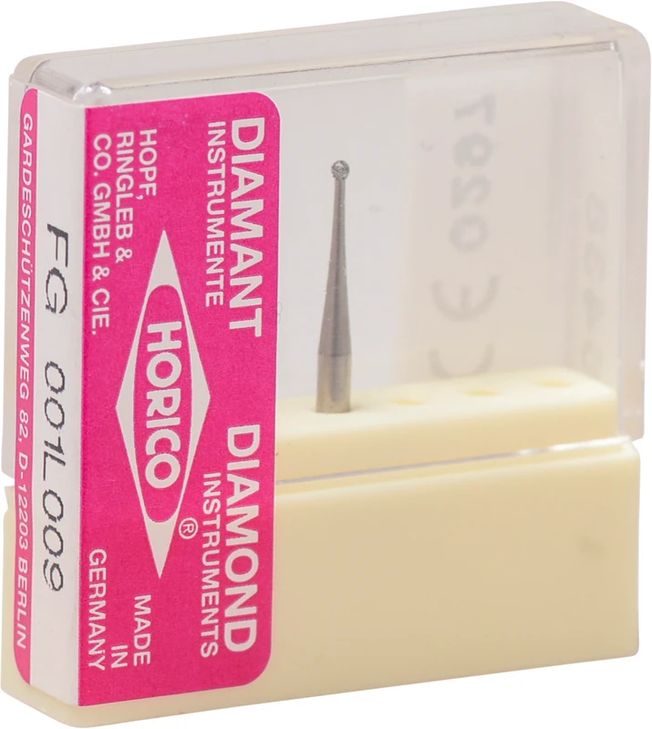 Diamantschleifer 001  Stück  FG, Figur 001 lang, ISO 009