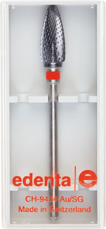 Volcano Fräser Schliff 20  Stück  Kreuzverz., rot fein, HP, Figur 274 spitz zulaufend, 14 mm, ISO 060