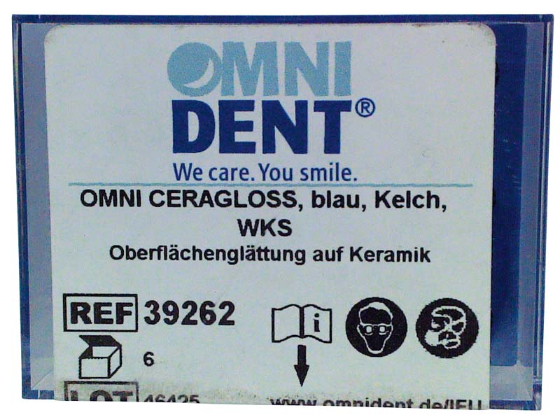 Omni CeraGloss  Packung  6 Stück blau, RA, Figur 030 Kelch, 10 mm, ISO 060
