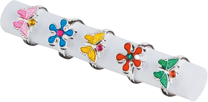 Ringe  Displaybox  72 Stück mit kleinen Kristallen