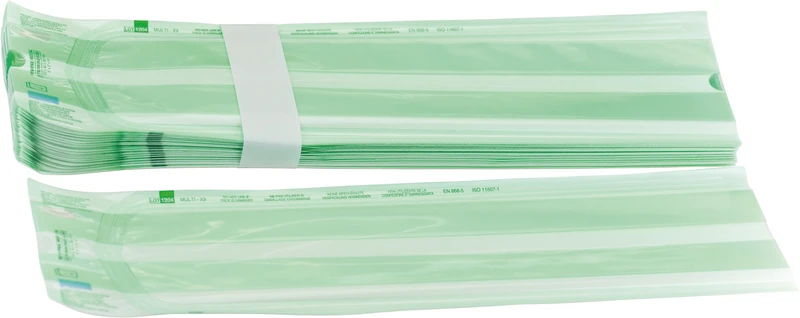 Beutel mit Seitenfalte Typ B  Packung  10 x 50 Stück B 30-3P, 100 x 50 x 360 mm