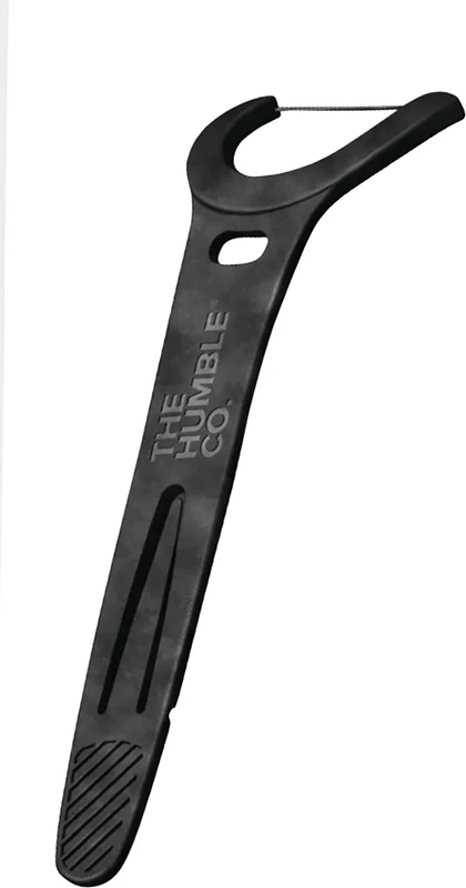 Humble Floss Picks  Beutel  50 Stück Aktivkohle, mit abgewinkelten Griff