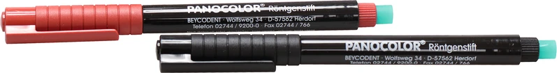 Panocolor® Röntgenstifte  Packung  4 Stück (schwarz, rot)