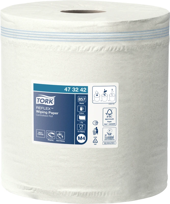 TORK® Reflex Papierwischtücher   Packung  6 Stück 1-lagig, weiß