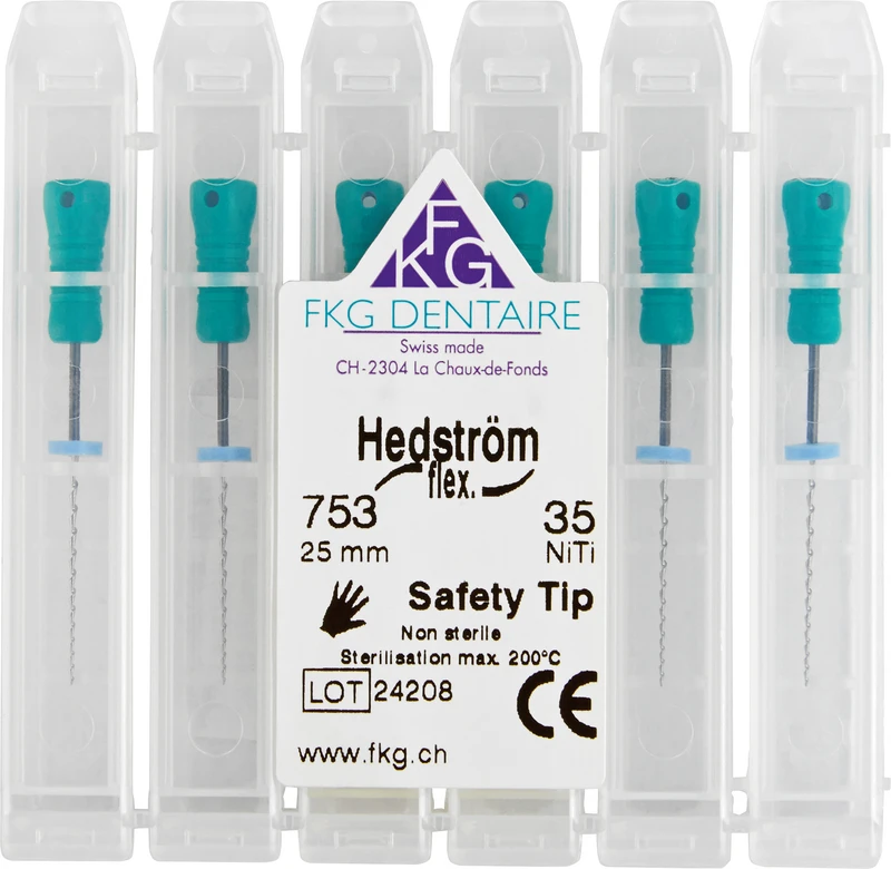 Hedstroemfeile NiTi SMG  Packung  6 Stück 25 mm ISO 035