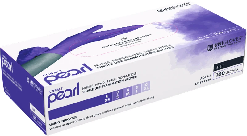 COBALT PEARL  Packung  100 Stück puderfrei, cobalt, S