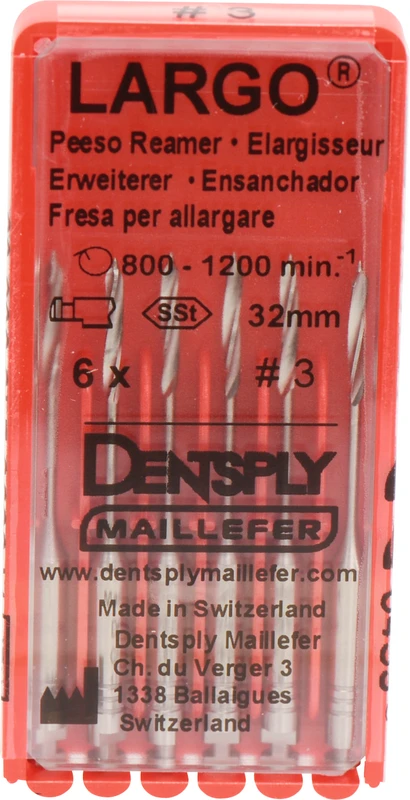 LARGO® Peeso Reamer A0009-24  Satz  6 Stück 32 mm, Gr. 3