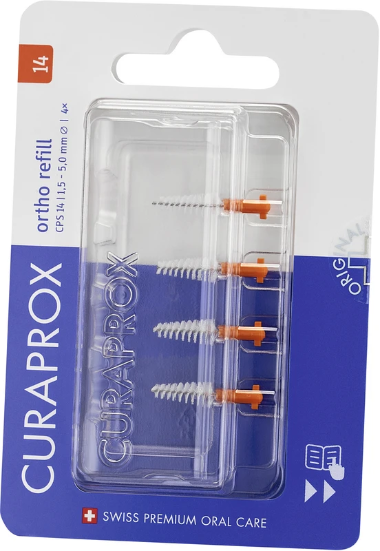 CURAPROX CPS ortho   Nachfüllpackung  4 Stück CPS 14, orange, Ø 1,5-5 mm