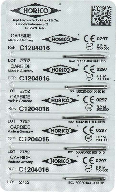 HM-Bohrer C1  Packung  5 Stück RA, Figur 001, ISO 016