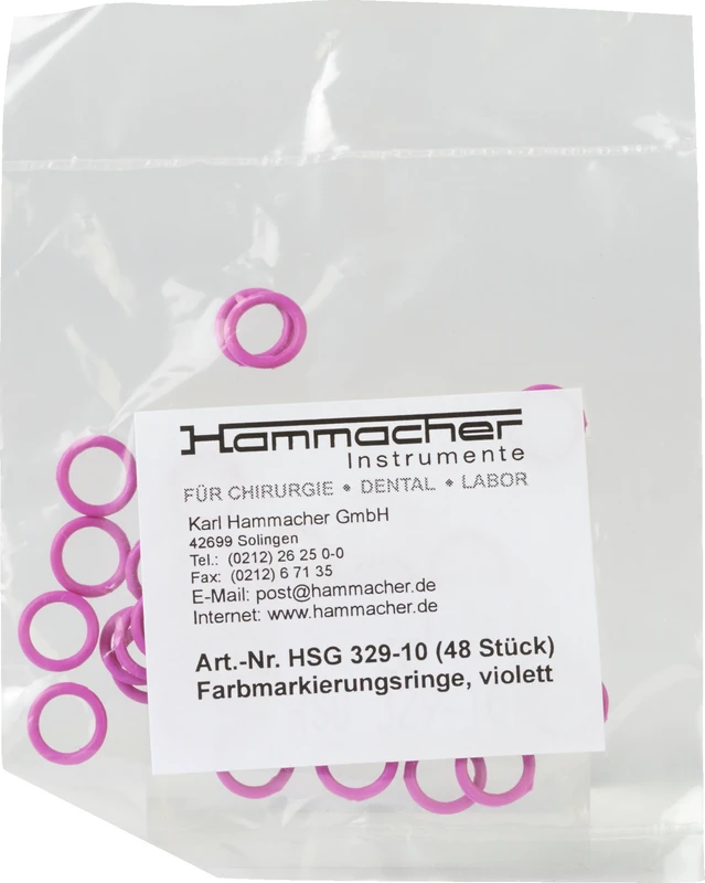 Farbringe  Beutel  48 Stück violett
