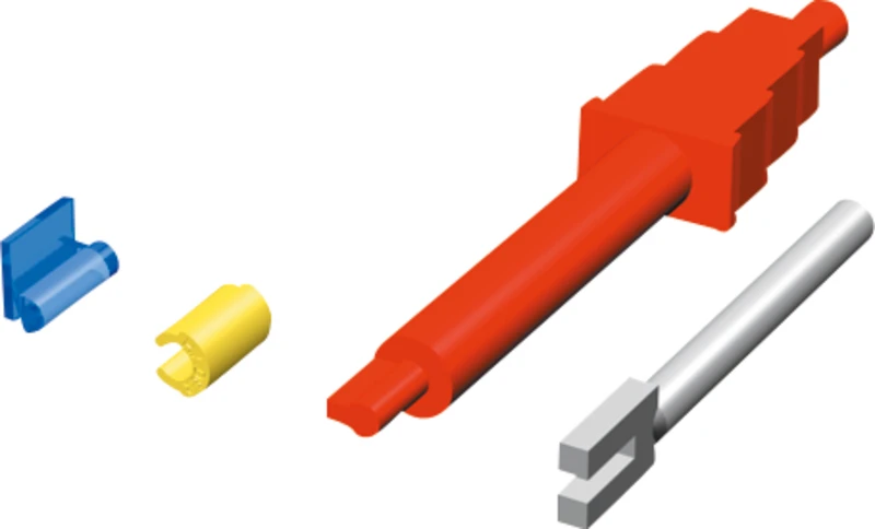 PRECI-VERTIX P  Set  6 abgeschrägte Patrizen, 6 gelbe Matrizen, 1 Parallelhalter, 1 Eindrückstift