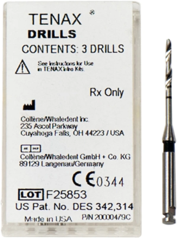 TENAX® Bohrer  Packung  3 Stück Ø 1,1 mm schwarz