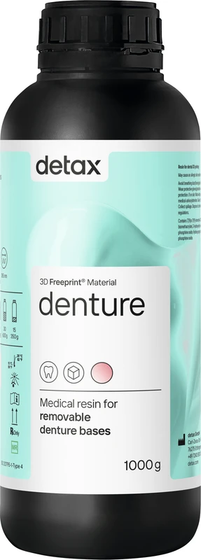 FREEPRINT® denture  Flasche  1 kg Kunststoff 385 nm, pink