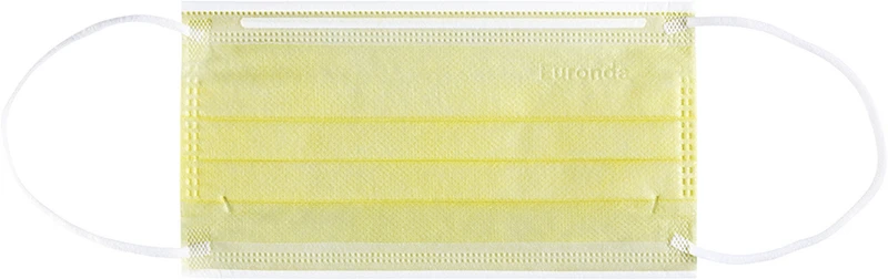 Monoart® Mundschutz Pro 4 Perfect Fit  Box  50 Stück mit Gummizug, gelb