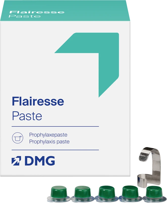 Flairesse Prophylaxepaste   Packung  200 x 1,8 g Single Dose Minze, fein, 1 Haltering