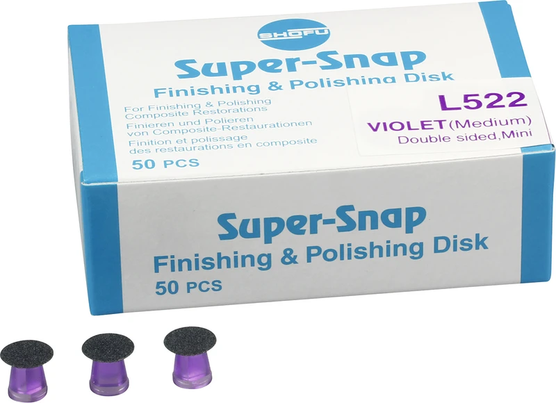 Super-Snap®  Nachfüllpackung  50 Scheiben, violett, Körnung mittel, mini