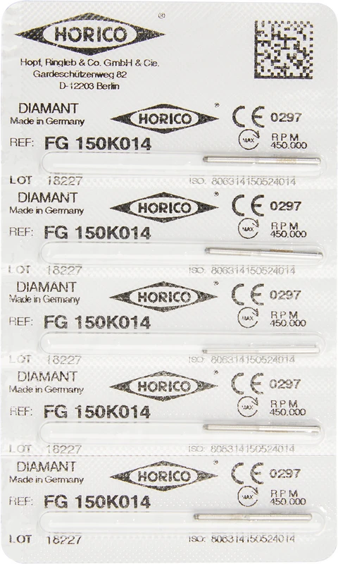 Diamantschleifer 150  Packung  5 Stück FG, Figur 150 Korund, ISO 014