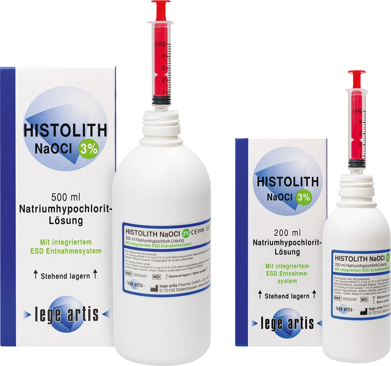 HISTOLITH NaOCl 3%  Flasche  500 ml Lösung mit ESD-Entnahmesystem