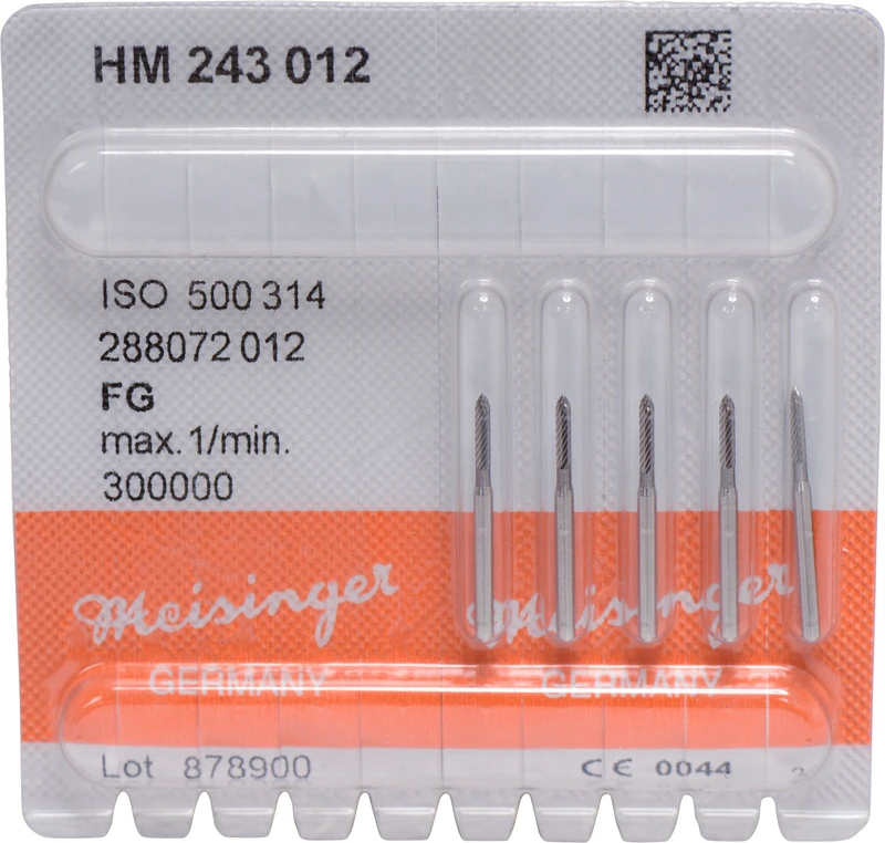 HM-Finierer 243  Packung  5 Stück fein FG, Figur 288 Torpedo, 6 mm, ISO 012