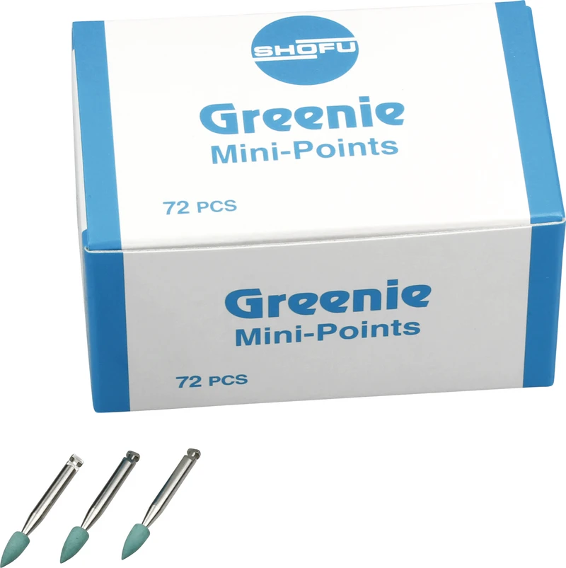 Silikonpolierer  Bulkpackung  72 Stück gün, RA, Figur Minipitze, ISO 030