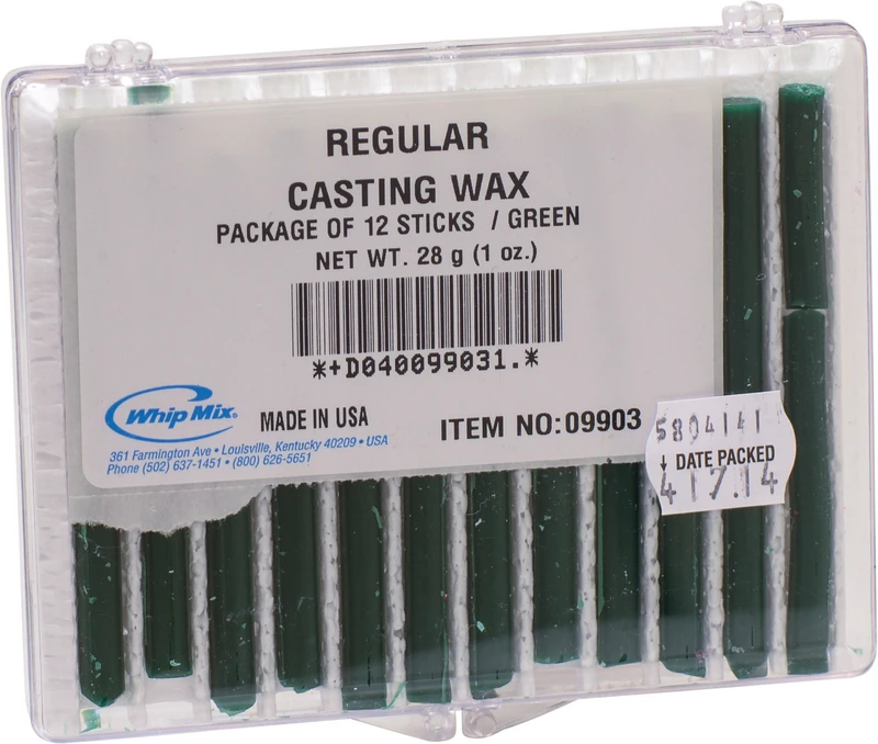 Casting Wax  Packung  12 Sticks grün